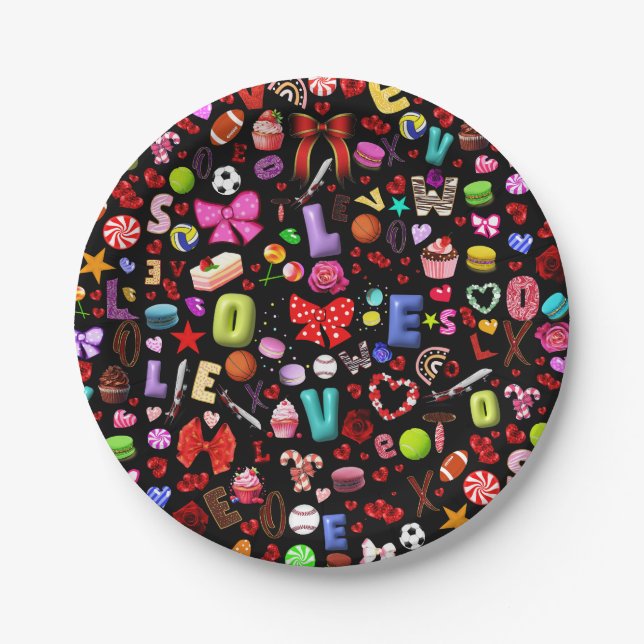 Love Paper Plate (Front)