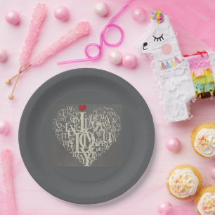 Love Paper Plate