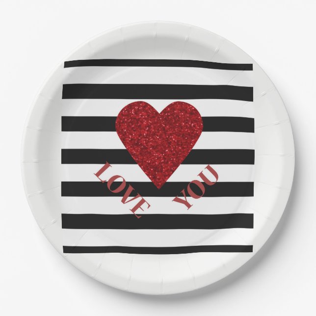 Love Paper Plate (Front)