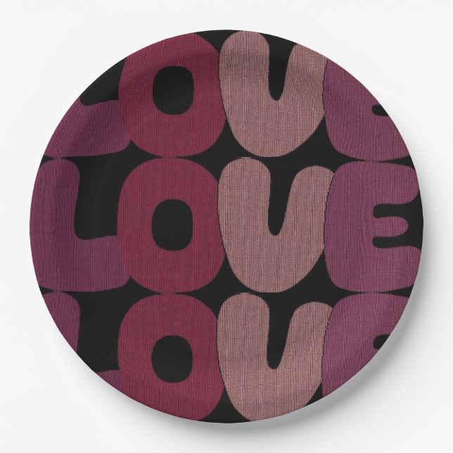 Love Paper Plate (Front)