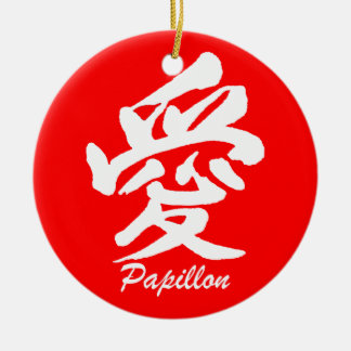 love papillon ceramic tree decoration