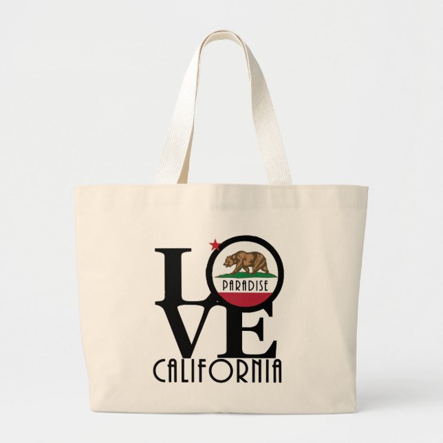 LOVE Paradise California Large Tote Bag (Front)