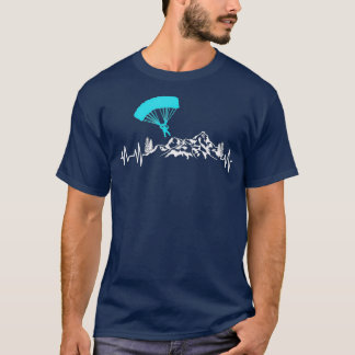 Love Paragliding Tee Heartbeat Paraglider Gift