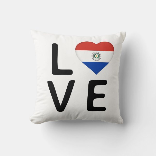 Love - Paraguay Flag Cushion (Front)