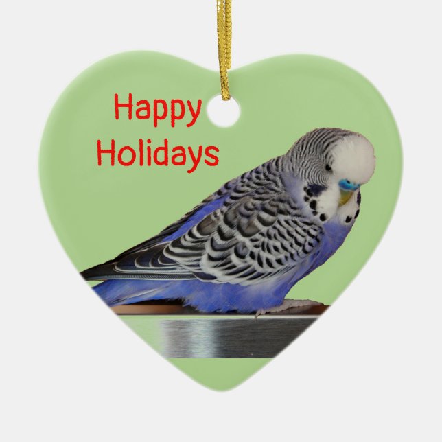 Love Parakeets Christmas Ornaments (Front)
