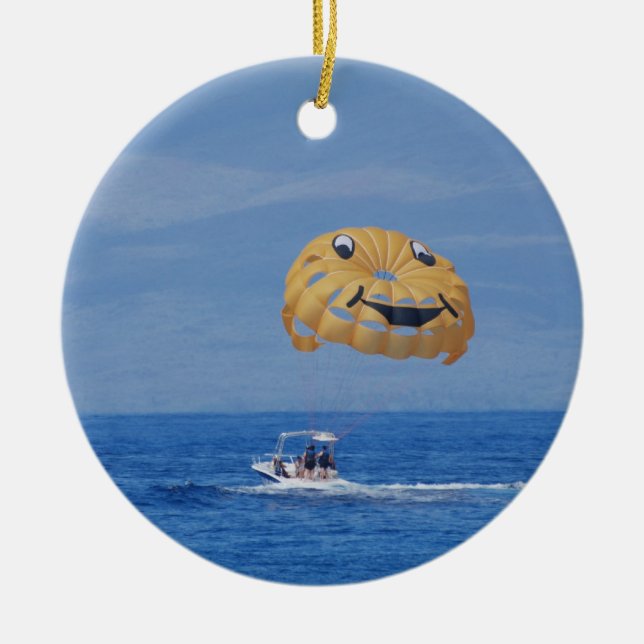Love Parasailing Ceramic Tree Decoration (Front)