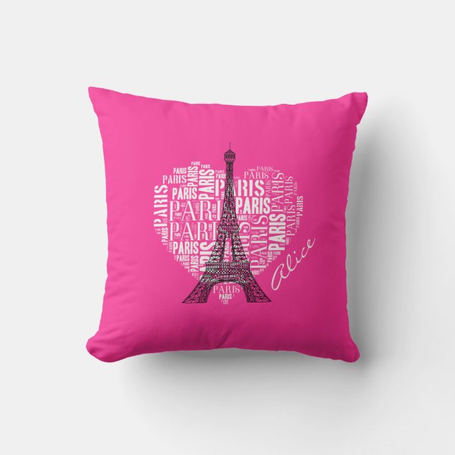 Love Paris | Adorable Eiffel Tower Cushion (Front)