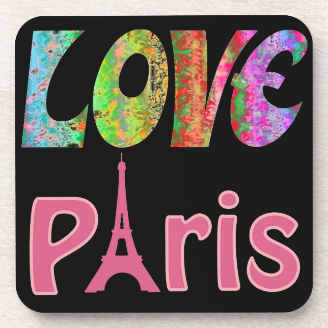 Love Paris Beverage Coaster (Front)