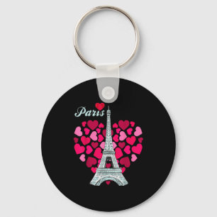 Love Paris Heart Eiffel Tower Souvenir France Fren Key Ring