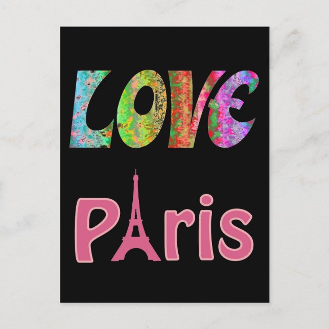 Love Paris Postcard (Front)