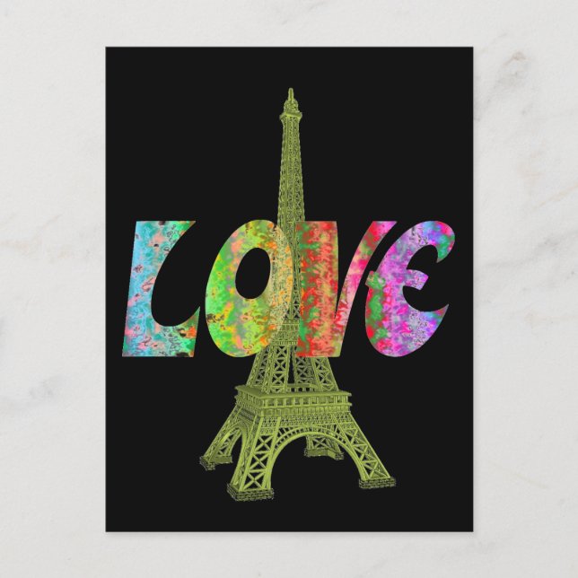 Love Paris Postcard (Front)