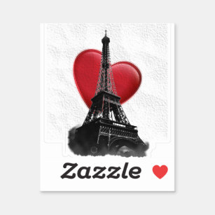 Love Paris Red Heart Eiffel Tower