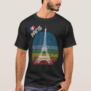Love Paris Retro Eiffel Tower France Souvenir Fren T-Shirt
