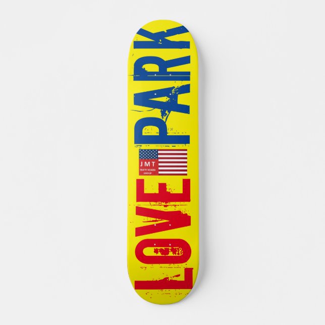 LOVE PARK Skateboard, 7¾" Deck Skateboard (Front)