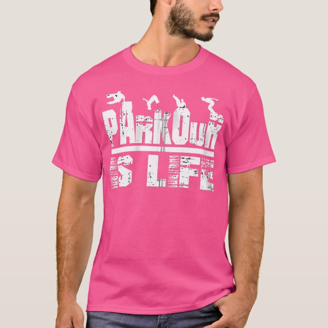 Love Parkour Men Shirt Parkour Gifts For Boys Kids (Front)