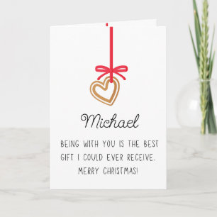 Love Partner Name Merry Christmas Holiday Card