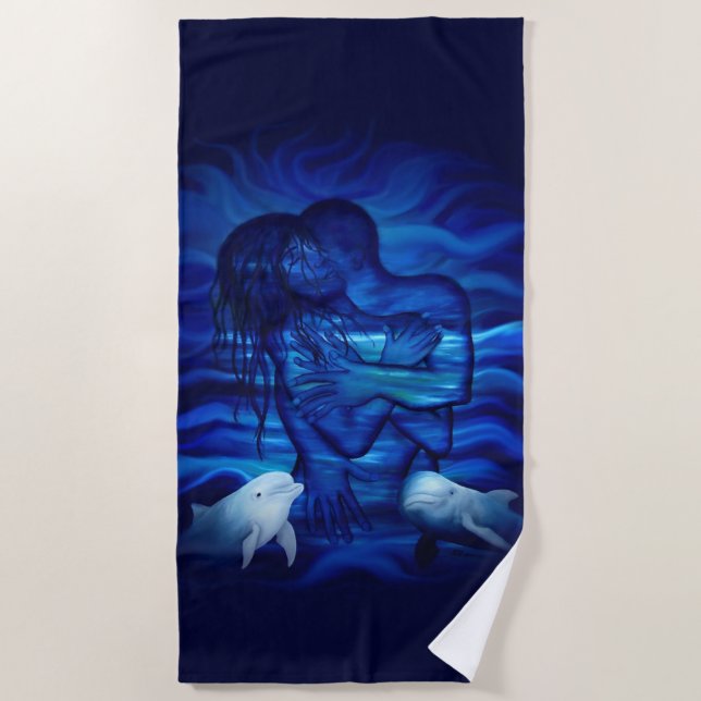 Love, Passion act - pair with Dolphin pair Beach Towel (Front)