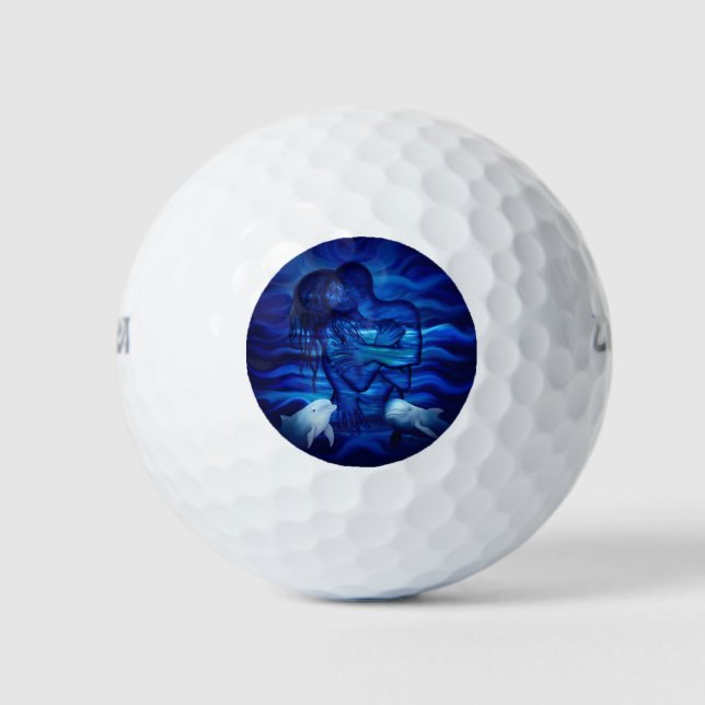 Love, Passion act - pair with Dolphin pair Golf Balls (Front)