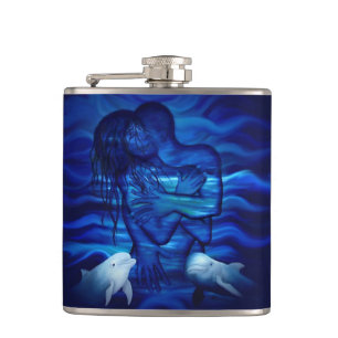 Love, Passion act - pair with Dolphin pair Hip Flask