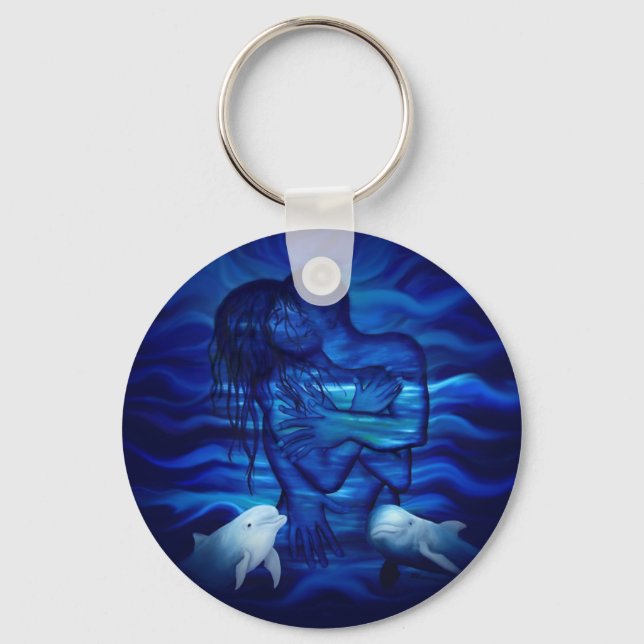 Love, Passion act - pair with Dolphin pair Key Ring (Front)