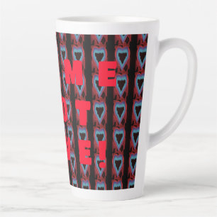 Love passion hot art design red misty blue latte mug