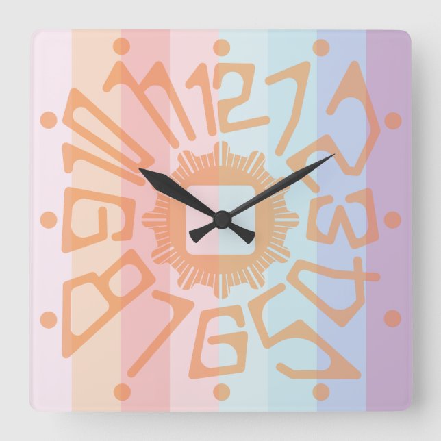 Love PASTEL COLORS by Masanser Square Wall Clock (Front)