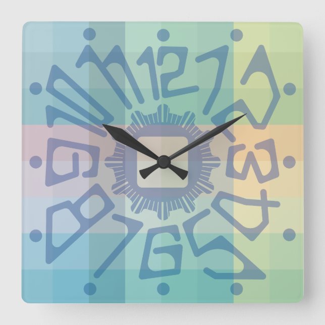 Love PASTEL COLORS by Masanser Square Wall Clock (Front)