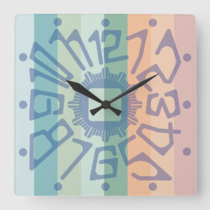 Love PASTEL COLORS by Masanser Square Wall Clock