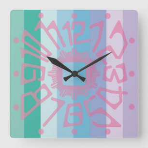 Love PASTEL COLORS by Masanser Square Wall Clock