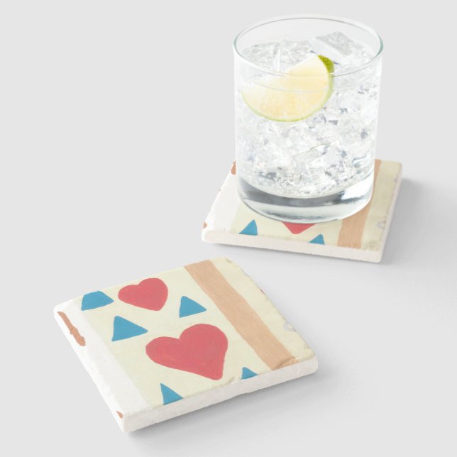 Love Path   Stone Coaster (Side)