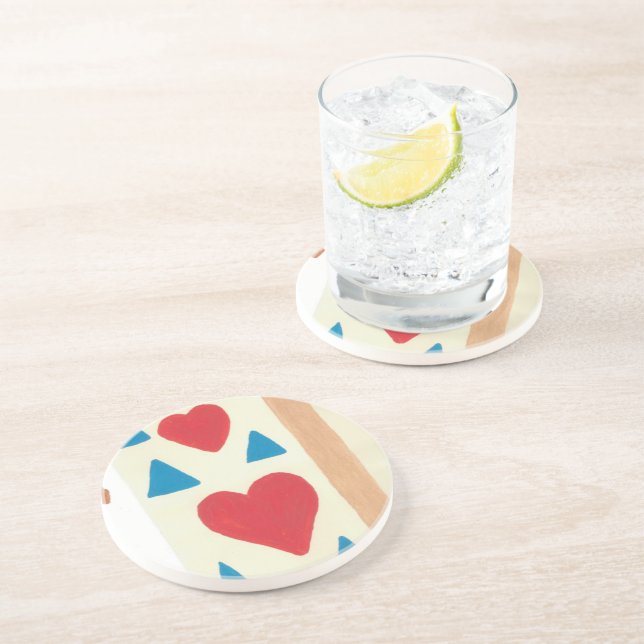 Love Path   Stone Coaster (Side)