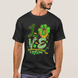 LOVE Patrick's Day Leprechaun Leonberger Dog T-Shirt