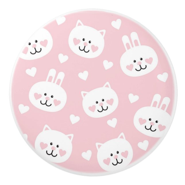 Love Pattern 2 Ceramic Knob (Front)