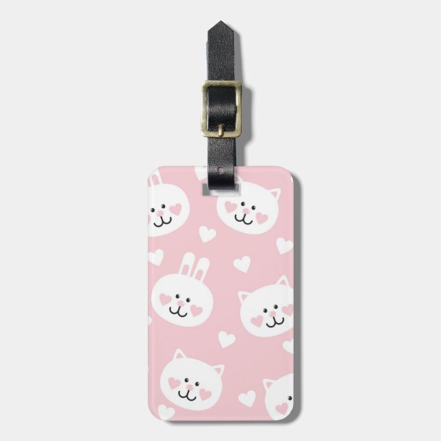 Love Pattern 2 Luggage Tag (Front Vertical)