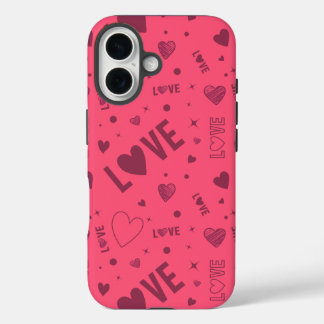 Love pattern iPhone 16 case