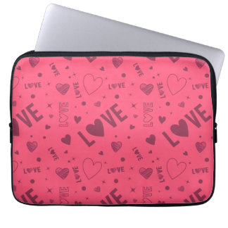 Love pattern laptop sleeve