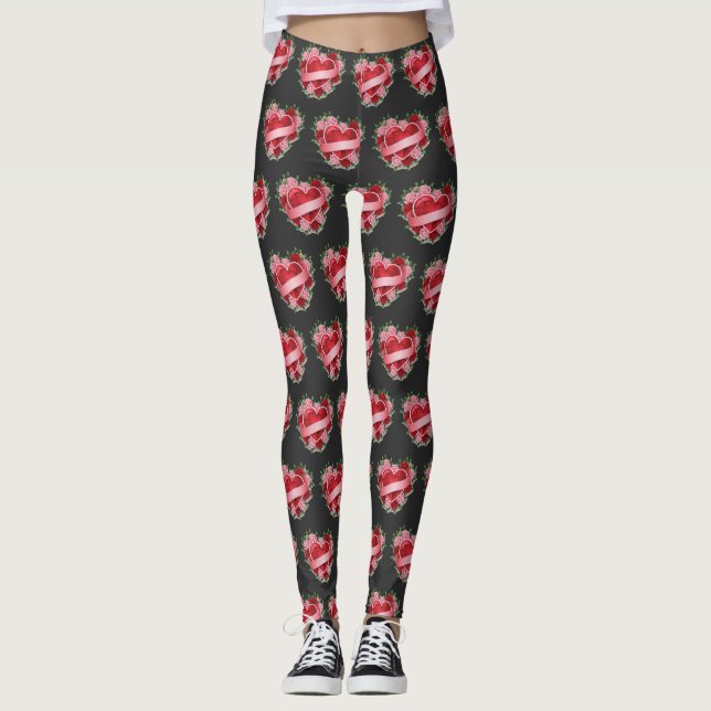 LOVE PATTERN-Leggings Leggings (Front)