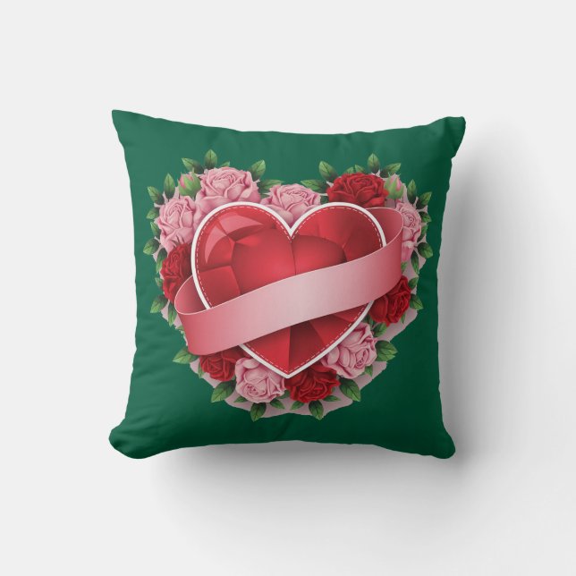 LOVE PATTERN Throw Pillows  (Front)