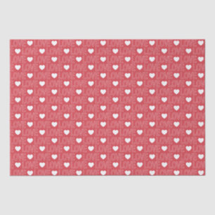 Love Pattern Tissue Paper - White Outline