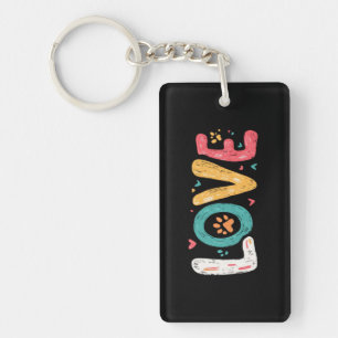 LOVE Paw – Cute Pet Lover Typography Art Key Ring