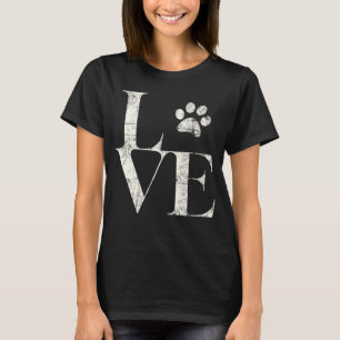 Love Paw Furry Cat and Dog Friends T-Shirt