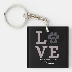 Love Paw – My Heart Belongs to Luna Key Ring