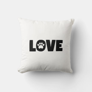 Love Paw Print Cushion