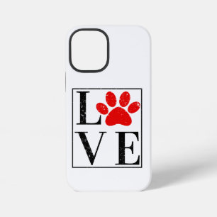 LOVE PAW PRINT DOG OWNER PET LOVER iPhone 12 MINI CASE