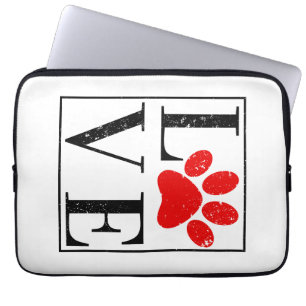 LOVE PAW PRINT DOG OWNER PET LOVER LAPTOP SLEEVE