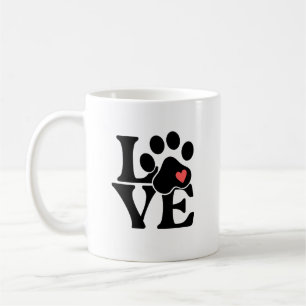 Love Paw Print Pet Lover Gift Coffee Mug