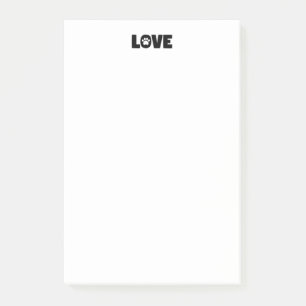 Love Paw Print Post-it Notes