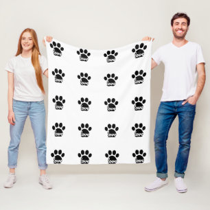 Love Paw Prints Fleece Blanket