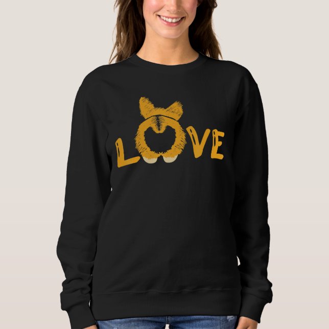 Love Paws Breed Corgi Butt Claws Bark Pet Dog Sweatshirt (Front)