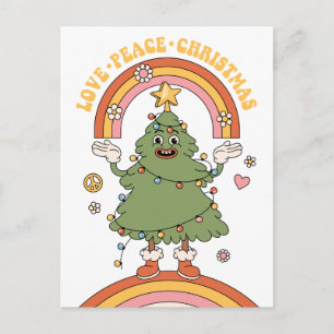 Love, Peace, Christmas - A Groovy Holiday Postcard